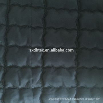 100% polyester quilting fabric, embroidered design fabric for winter coat